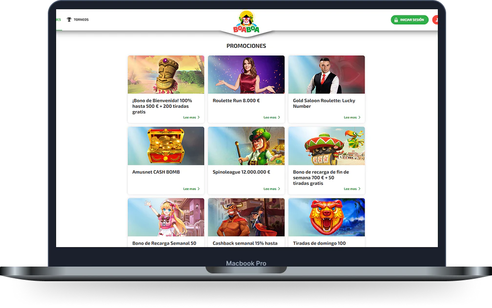 BoaBoa Casino promociones, bonos y torneos